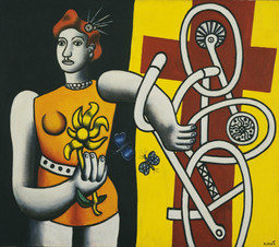 Fernand Léger. La Grande Julie (Big Julie). 1945. Oil on canvas. 44 × 50 1/8″ (111.8 × 127.3 cm). The Museum of Modern Art, New York. Acquired through the Lillie P. Bliss Bequest, 1945. Photograph © 1998 The Museum of Modern Art, New York. © Estate of Fernand Léger/Artists Rights Society (ARS), N.Y.