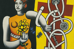Fernand Léger. La Grande Julie (Big Julie). 1945. Oil on canvas. 44 × 50 1/8″ (111.8 × 127.3 cm). The Museum of Modern Art, New York. Acquired through the Lillie P. Bliss Bequest, 1945. Photograph © 1998 The Museum of Modern Art, New York. © Estate of Fernand Léger/Artists Rights Society (ARS), N.Y.