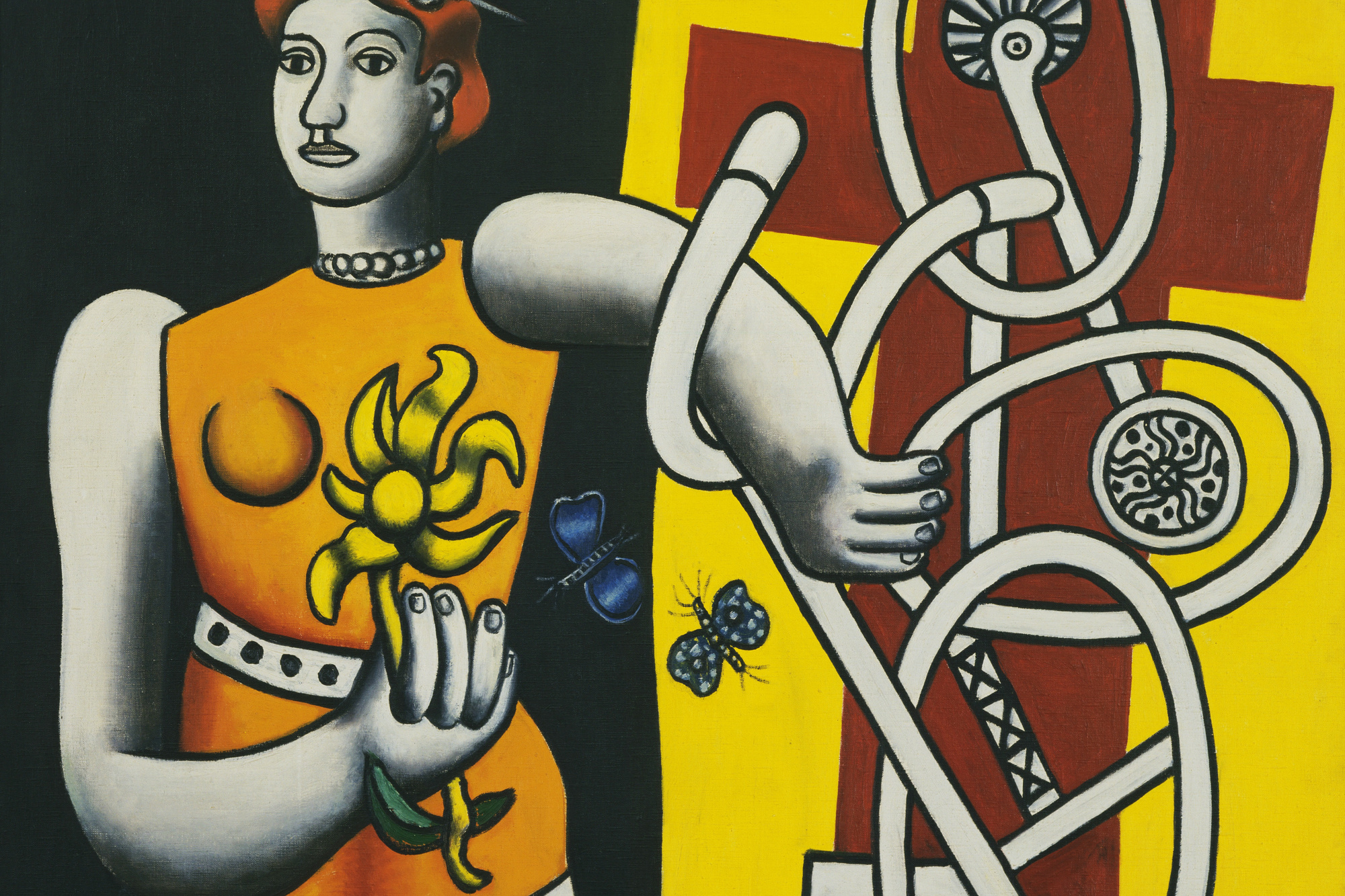 Fernand Léger. La Grande Julie (Big Julie). 1945. Oil on canvas. 44 × 50 1/8″ (111.8 × 127.3 cm). The Museum of Modern Art, New York. Acquired through the Lillie P. Bliss Bequest, 1945. Photograph © 1998 The Museum of Modern Art, New York. © Estate of Fernand Léger/Artists Rights Society (ARS), N.Y.