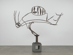 David Smith. Australia. 1951. Painted steel on cinder block base, overall 6′ 7 1/2″ × 8′ 11 7/8″ × 16 1/8&#34; (202 × 274 × 41 cm); base 17 1/2 x 16 3/4 x 15 1/4&#34; (44.5 x 42.5 x 38.7 cm). The Museum of Modern Art. Gift of William Rubin