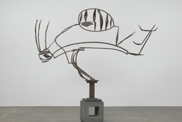 David Smith. Australia. 1951. Painted steel on cinder block base, overall 6′ 7 1/2″ × 8′ 11 7/8″ × 16 1/8&#34; (202 × 274 × 41 cm); base 17 1/2 x 16 3/4 x 15 1/4&#34; (44.5 x 42.5 x 38.7 cm). The Museum of Modern Art. Gift of William Rubin
