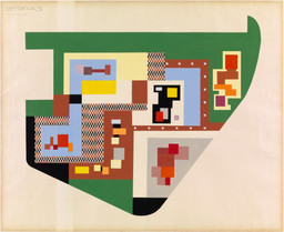 Roberto Burle Marx. Ibirapuera Park, Quadricentennial Gardens, project, São Paulo, Brazil, Plan, detail five. 1953. Gouache on board. Inter-American Fund. © 2016 Burle Marx &amp; Cia. Ltda
