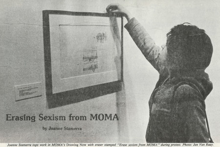 Joanne Stamerra. “Erasing Sexism from MOMA” in Womanart, v. 1, n. 1 , Summer 1976, p. 12–13. Digital Image © 2009 MoMA, N.Y.
