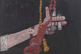 Philip Guston. Talking. 1979. Oil on canvas, 68 1/8″ × 6′ 6 1/4″ (173 × 198.8 cm). Gift of Edward R. Broida. © 2016 The Estate of Philip Guston