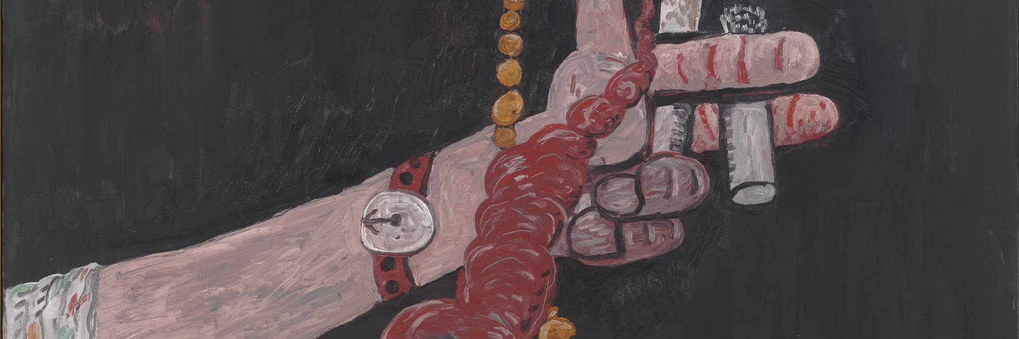 Philip Guston. Talking. 1979. Oil on canvas, 68 1/8″ × 6′ 6 1/4″ (173 × 198.8 cm). Gift of Edward R. Broida. © 2016 The Estate of Philip Guston