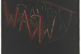 Bruce Nauman. RAW-WAR. 1971. Lithograph; composition 22 3/8 × 28 1/4″ (56.9 × 71.7 cm); sheet 22 3/8 × 28 1/4″ (56 × 71.7 cm). Publisher: Castelli Graphics, New York, and Nicholas Wilder Gallery, Los Angeles. Printer: Cirrus Editions, Ltd., Los Angeles. Edition: 100. John B. Turner Fund. © 2016 Bruce Nauman / Artists Rights Society (ARS), New York