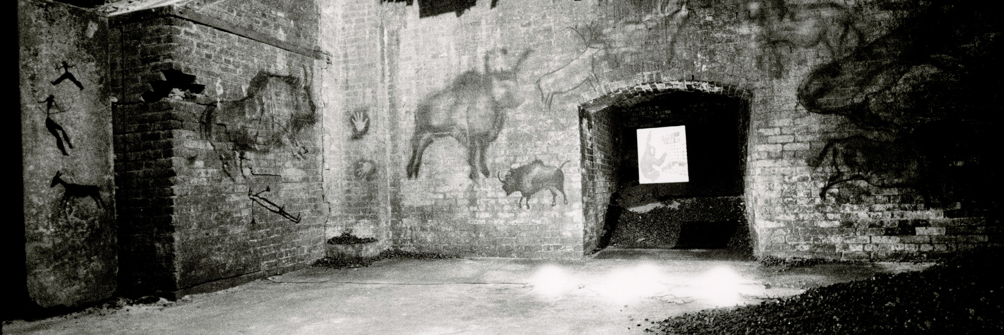 Installation view of Alanna and her Sister by Richard Tuttle, within the exhibition Rooms at P.S. 1, 1976. Photo: Gianfranco Gorgoni