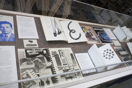 Installation view of the exhibition, Lost and Found: The Work of Bern Porter from the Collection of The Museum of Modern Art Library at The Museum of Modern Art, New York, New York. 2010.