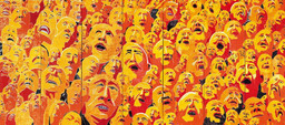 Fang Lijun. 2003.2.1. 2003. Woodcut on seven scrolls, overall: 13 × 28′ (396.2 × 853.4 cm). Publisher: Alexander Ochs Galleries Berlin/Beijing. Printer: the artist. Edition: 8. The Museum of Modern Art, New York. Fund for the Twenty-First Century, 2004. © 2005 Fang Lijun and Alexander Ochs Galleries Berlin/Beijing