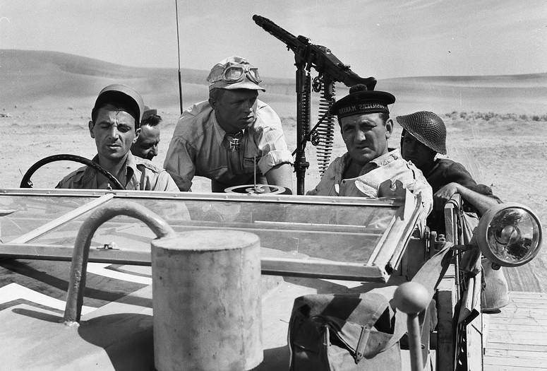 Un taxi pour Tobrouk (Taxi for Tobruk). 1961.France/Spain/West Germany. Directed by Denys de la Patellière. Courtesy of Collection Musée Gaumont