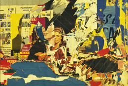 Jacques de la Villeglé. 122 rue du Temple. 1968. Torn and collaged painted and printed paper on linen, 62 5/8″ × 6&#39; 10 3/4″ (159.2 × 210.3 cm). Gift of Joachim Aberbach (by exchange). © 2004 Artists Rights Society (ARS), New York/ADAGP, Paris