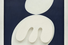 Jean (Hans) Arp. Two Heads. 1929. Painted wood relief, 47 1/4 × 39 1/4″ (120 × 99.7 cm). The Museum of Modern Art, New York. © 2000 ARS, N.Y./VG Bild-Kunst, Bonn