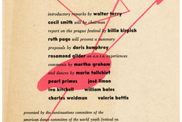 Flyer for “An Evening on American Dance.” The Museum of Modern Art. c. January 1948