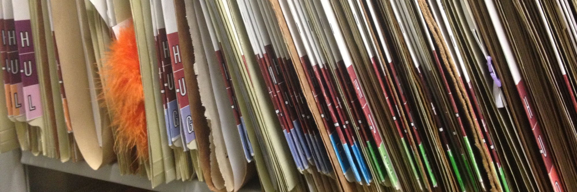 Artists’ files in the MoMA Library, MoMA QNS, 2013