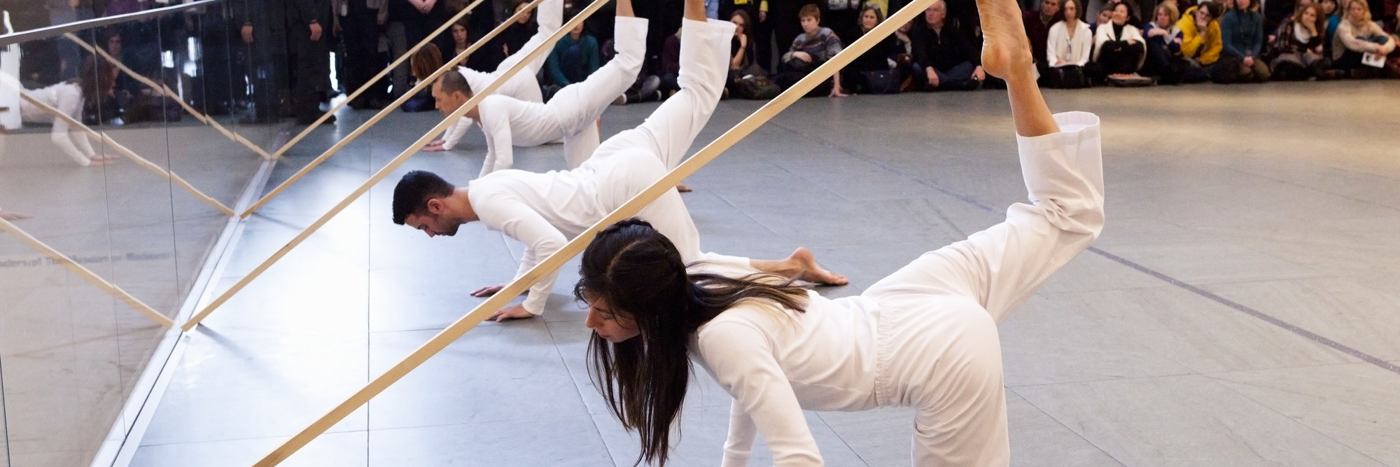 Trisha Brown Dance Company. Sticks. 1973. Performed at The Museum of Modern Art, 2011. © Yi-Chun Wu / The Museum of Modern Art, New York