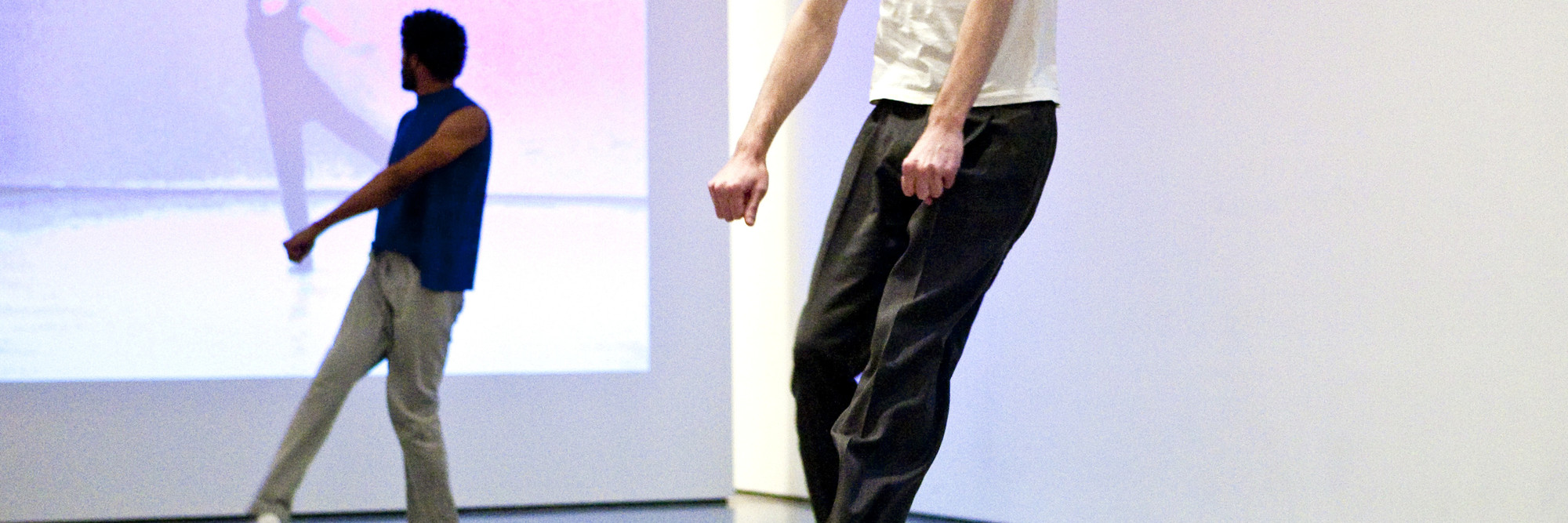 Yvonne Rainer. Trio A. 1965. Performed by Jimmy Robert and Ian White at TheMuseum of Modern Art, 2009. © 2009 Yi-Chun Wu / The Museum of Modern Art