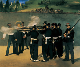 Edouard Manet. The Execution of Emperor Maximilian. 1868–69. Oil on canvas, 99 3/16 × 118 7/8″ (252 × 302 cm). Kunsthalle, Mannheim. Photo: Kunsthalle Mannheim, Margita Wickenhäuser