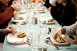 Alison Knowles. The Identical Lunch. 1973. Performed at The Museum of Modern Art, 2011. © 2011 Yi-Chun Wu / The Museum of Modern Art