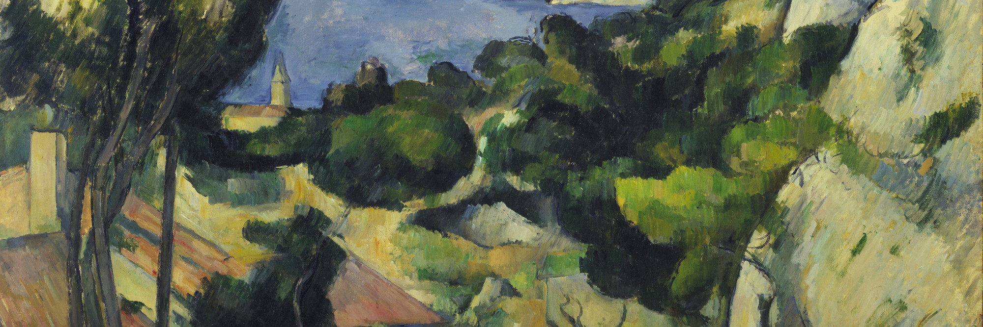 Paul Cezanne. *L’Estaque. 1879–83. Oil on canvas, 31 1/2 × 39″ (80.3 × 99.4 cm). The William S. Paley Collection