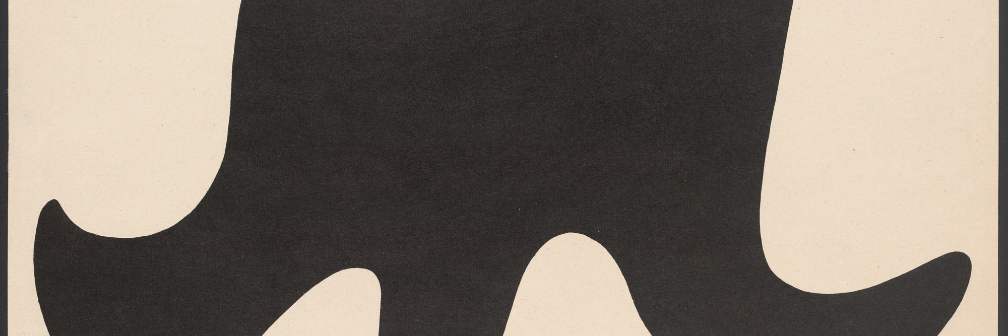 Jean (Hans) Arp. Mustache Hat, from 7 Arpaden. 1923. One from a portfolio of seven lithographs, sheet: 17 3/4 × 13 3/4″ (45.1 × 34.9 cm). Publisher: Merzverlag (Kurt Schwitters), Hannover, Germany. Printer: unknown. Edition: 50. Gift of J. B. Neumann. © 2005 Artists Rights Society (ARS), New York/VG Bild-kunst, Bonn