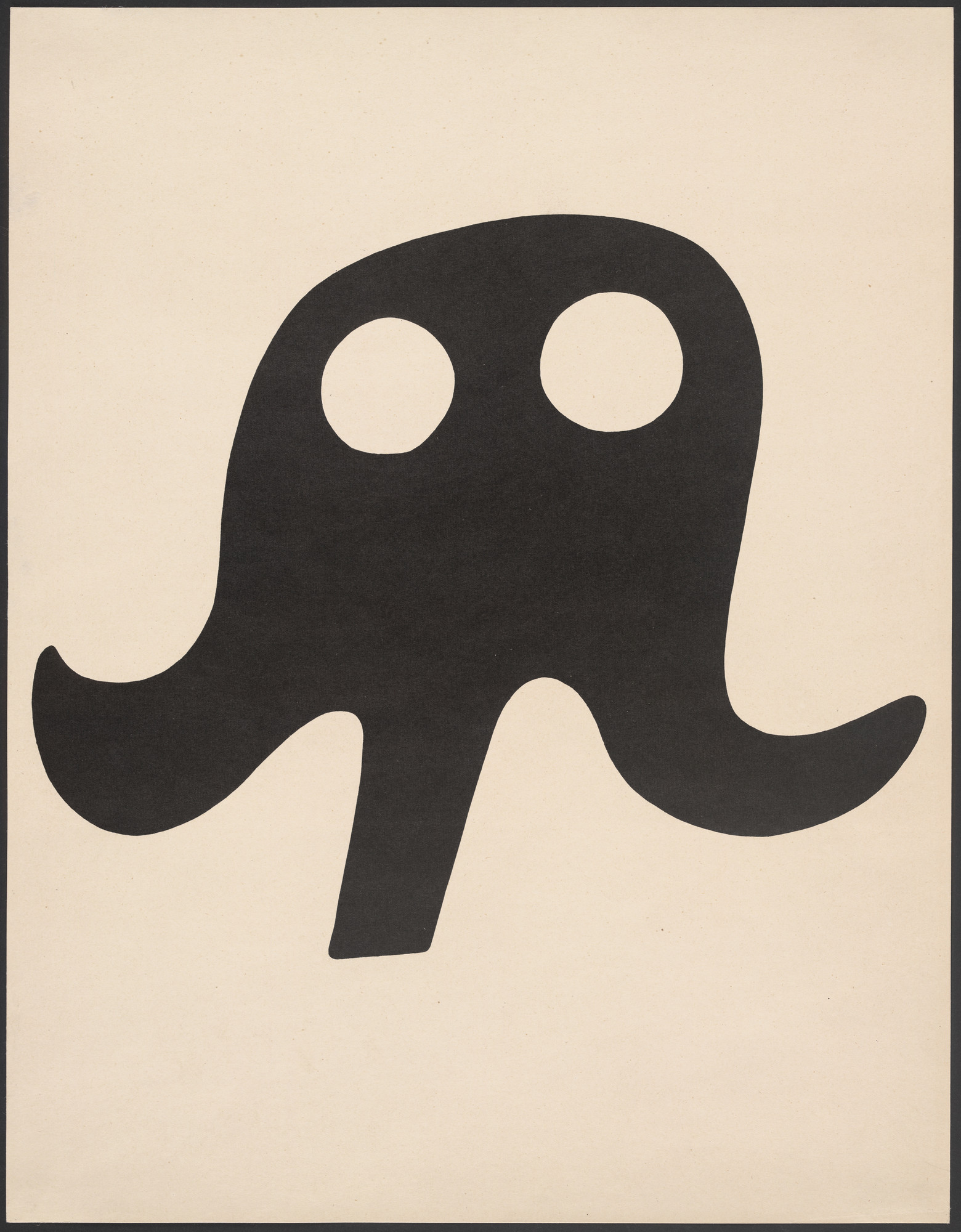 Jean (Hans) Arp. Mustache Hat, from 7 Arpaden. 1923. One from a portfolio of seven lithographs, sheet: 17 3⁄4 × 13 3/4″ (45.1 × 34.9 cm). Publisher: Merzverlag (Kurt Schwitters), Hannover, Germany. Printer: unknown. Edition: 50. Gift of J. B. Neumann. © 2005 Artists Rights Society (ARS), New York/VG Bild-kunst, Bonn