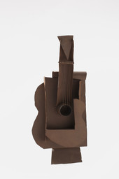 Pablo Picasso. Guitar. Paris, January–February 1914. Ferrous sheet metal and wire, 30 1/2 × 13 3/4 × 7 5/8″ (77.5 × 35 × 19.3 cm). Gift of the artist. © 2016 Estate of Pablo Picasso / Artists Rights Society (ARS), New York. Photo: Jonathan Muzikar