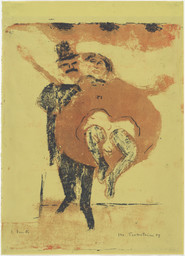 Max Pechstein. Dancers (Pair of Dancers). 1909. Lithograph, 20 7/8 × 16 15/16″ (53 × 43 cm). Publisher and printer: the artist, Berlin. Edition: unique impression of the second (final) state. The Museum of Modern Art, New York. Scott Sassa Fund, The Philip and Lynn Straus Foundation Fund, Richard A. Epstein Fund, Miles O. Epstein Fund, Sarah C. Epstein Fund, Nelson Blitz Fund, and Frances Keech Fund