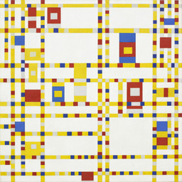 Piet Mondrian. Broadway Boogie Woogie. 1942–43. Oil on canvas, 50 × 50″ (127 × 127 cm). Given anonymously