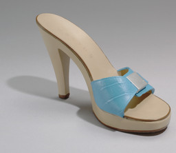 Sylvie Fleury. His Mistress’ Toy (for Parkett no. 58). 2000. Multiple of polyurethane shoe with integrated noisemaker, Overall: 4 7/16 × 3 3/4 × 7 11/16″ (11.2 × 9.5 × 19.5 cm). Roxanne H. Frank Fund