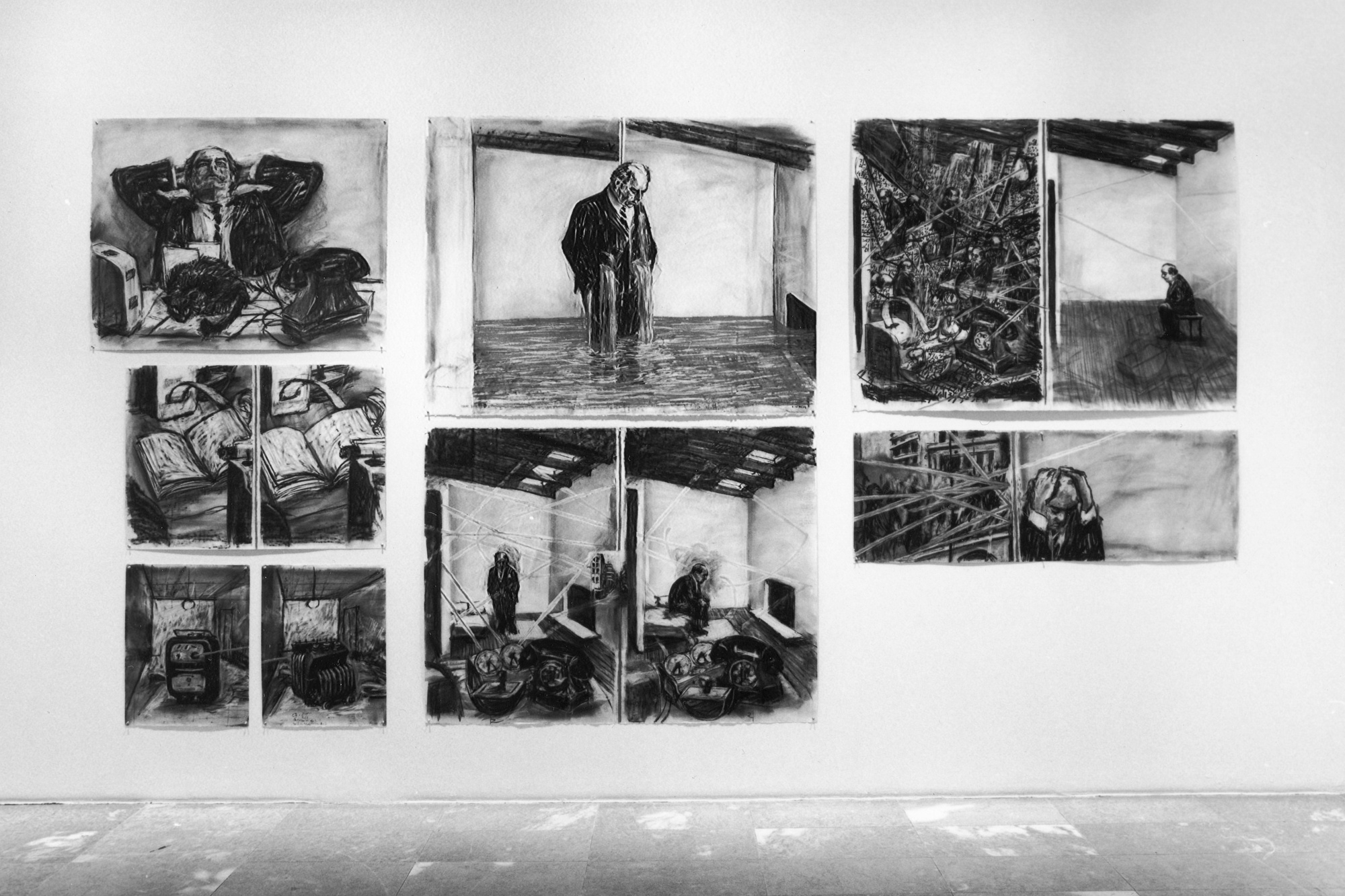 Installation view of Projects 68: William Kentridge at The Museum of Modern Art, New York. Photo: Thomas Griesel