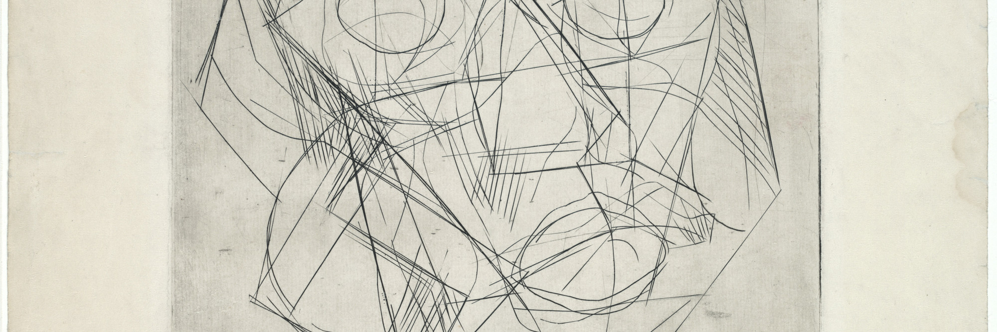 Alberto Giacometti. Cubist Head. 1933. Engraving, plate: 12 1/16 × 10ʺ (30.6 × 25.4 cm); sheet: 20 × 14 15/16ʺ (50.8 × 38 cm). Publisher: unpublished. Printer: the artist at Atelier 17, Paris. Edition: unique. Gift of Mr. Stanley W. Hayter. © 2016 Artists Rights Society (ARS), New York / ADAGP, Paris