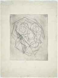 Alberto Giacometti. Cubist Head. 1933. Engraving, plate: 12 1/16 × 10ʺ (30.6 × 25.4 cm); sheet: 20 × 14 15/16ʺ (50.8 × 38 cm). Publisher: unpublished. Printer: the artist at Atelier 17, Paris. Edition: unique. Gift of Mr. Stanley W. Hayter. © 2016 Artists Rights Society (ARS), New York / ADAGP, Paris