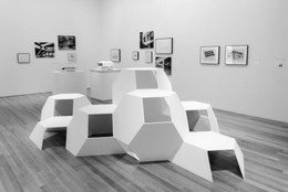 Installation view of Tony Smith at The Museum of Modern Art, New York. Photo: Thomas Griesel