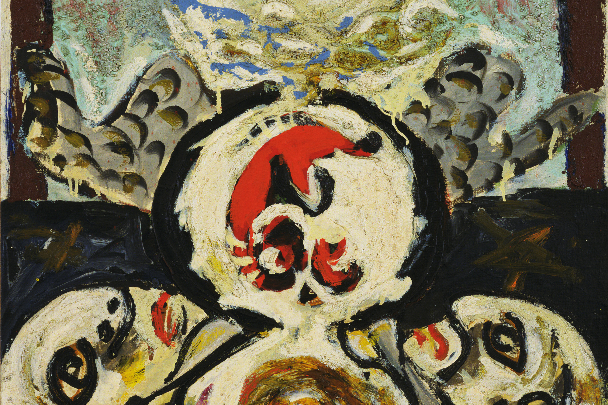 Jackson Pollock. Bird. c. 1938–41. Oil and sand on canvas, 27 3/4 × 24 1/4ʺ (70.5 × 61.6 cm). Gift of Lee Krasner in memory of Jackson Pollock. © 2016 Pollock-Krasner Foundation / Artists Rights Society (ARS), New York