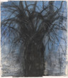 Jim Dine. A Tree that Shatters the Dancing. 1980. Synthetic polymer paint, synthetic polymer spray paint, charcoal and pastel on cut-and-pasted paper. 56 1/8 × 5 1/8ʺ (143.4 × 127.5 cm) (irreg). Gift of Nancy and Jim Dine in memory of Myron Orlofsky. © 2016 Jim Dine / Artists Rights Society (ARS), New York. Photo: Jonathan Muzikar