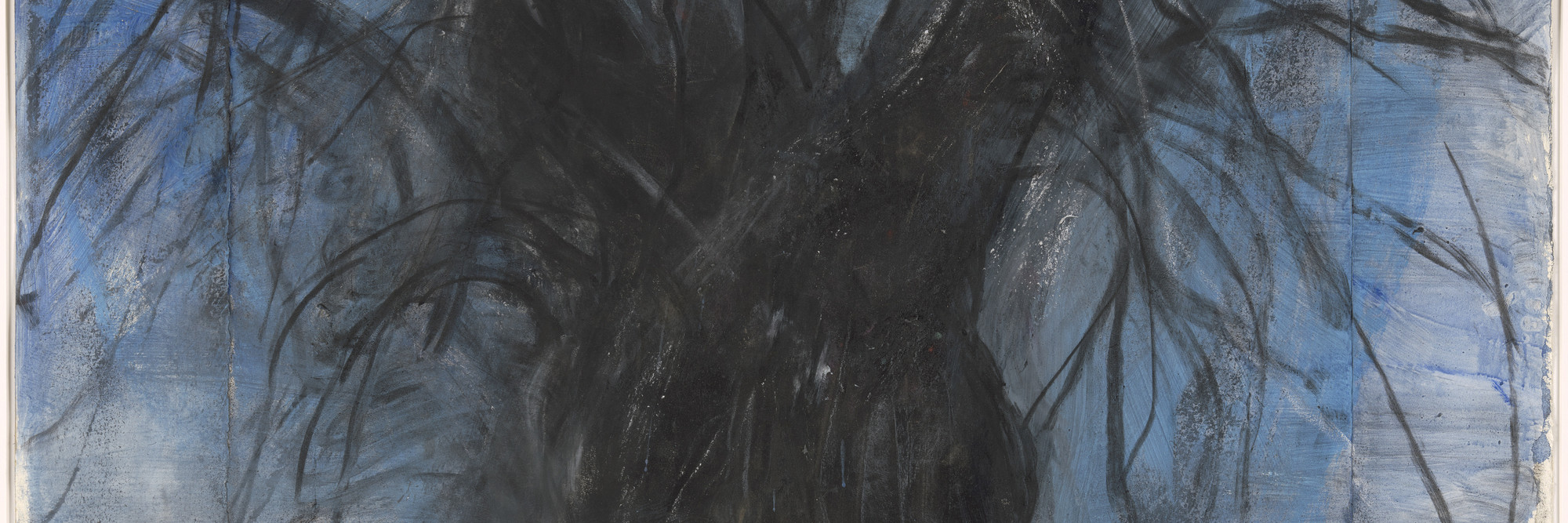 Jim Dine. A Tree that Shatters the Dancing. 1980. Synthetic polymer paint, synthetic polymer spray paint, charcoal and pastel on cut-and-pasted paper. 56 1/8 × 5 1/8ʺ (143.4 × 127.5 cm) (irreg). Gift of Nancy and Jim Dine in memory of Myron Orlofsky. © 2016 Jim Dine / Artists Rights Society (ARS), New York. Photo: Jonathan Muzikar