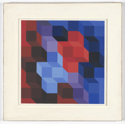Victor Vasarely. Study for Deuton RB. 1966. Gouache on paper, 9 7/8 × 9 7/8ʺ (25.1 × 25.1 cm). Gift of Mrs. Lily Auchincloss. © 2016 Artists Rights Society (ARS), New York / ADAGP, Paris