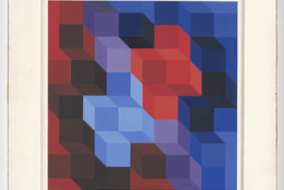Victor Vasarely. Study for Deuton RB. 1966. Gouache on paper, 9 7/8 × 9 7/8ʺ (25.1 × 25.1 cm). Gift of Mrs. Lily Auchincloss. © 2016 Artists Rights Society (ARS), New York / ADAGP, Paris