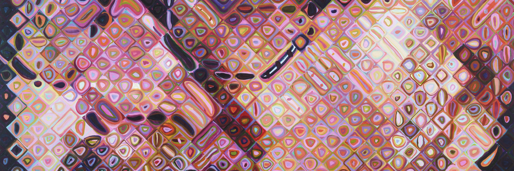 Chuck Close. Self-Portrait. 1997. Oil on canvas, 8ʹ 6ʺ × 7ʹ (259.1 × 213.4 cm). Gift of Agnes Gund, Jo Carole and Ronald S. Lauder, Donald L. Bryant, Jr., Leon Black, Michael and Judy Ovitz, Anna Marie and Robert F. Shapiro, Leila and Melville Straus, Doris and Donald Fisher, and purchase. © 2016 Chuck Close. Photo: Paige Knight