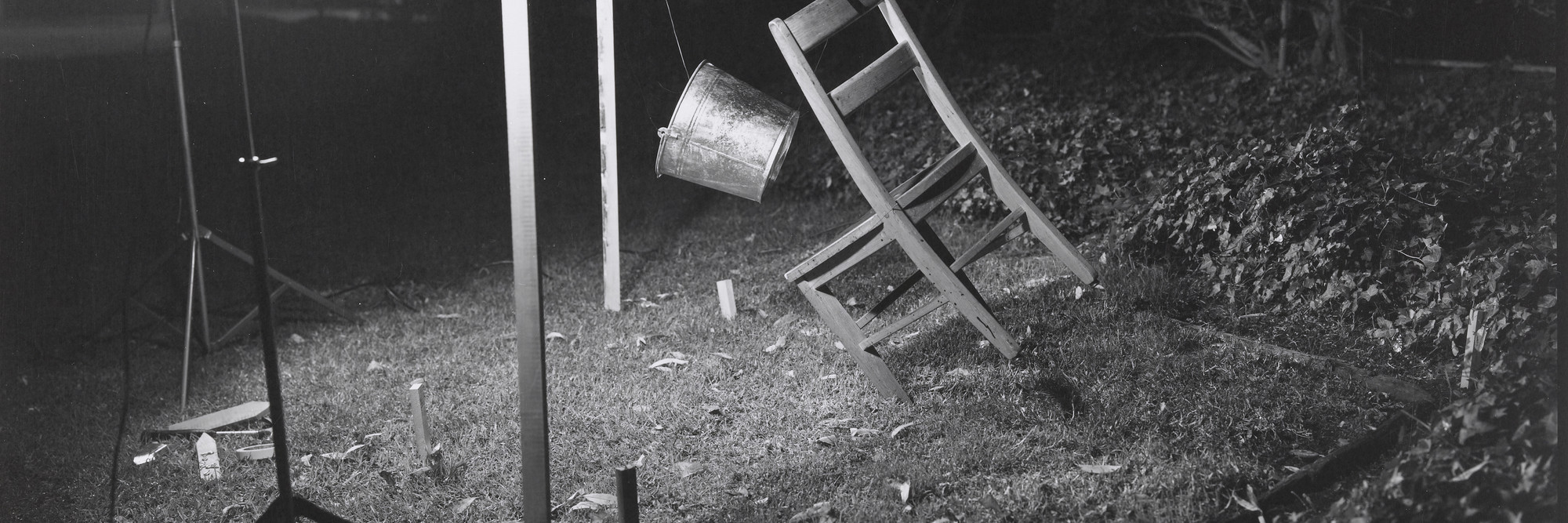 Robert Cumming. Two Views of One Mishap of Minor Consequence (right panel). 1973. Gelatin-silver print. Acquired through the generosity of Celeste Bartos. © Robert Cumming/Licensed by VAGA, New York