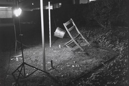 Robert Cumming. Two Views of One Mishap of Minor Consequence (right panel). 1973. Gelatin-silver print. Acquired through the generosity of Celeste Bartos. © Robert Cumming/Licensed by VAGA, New York