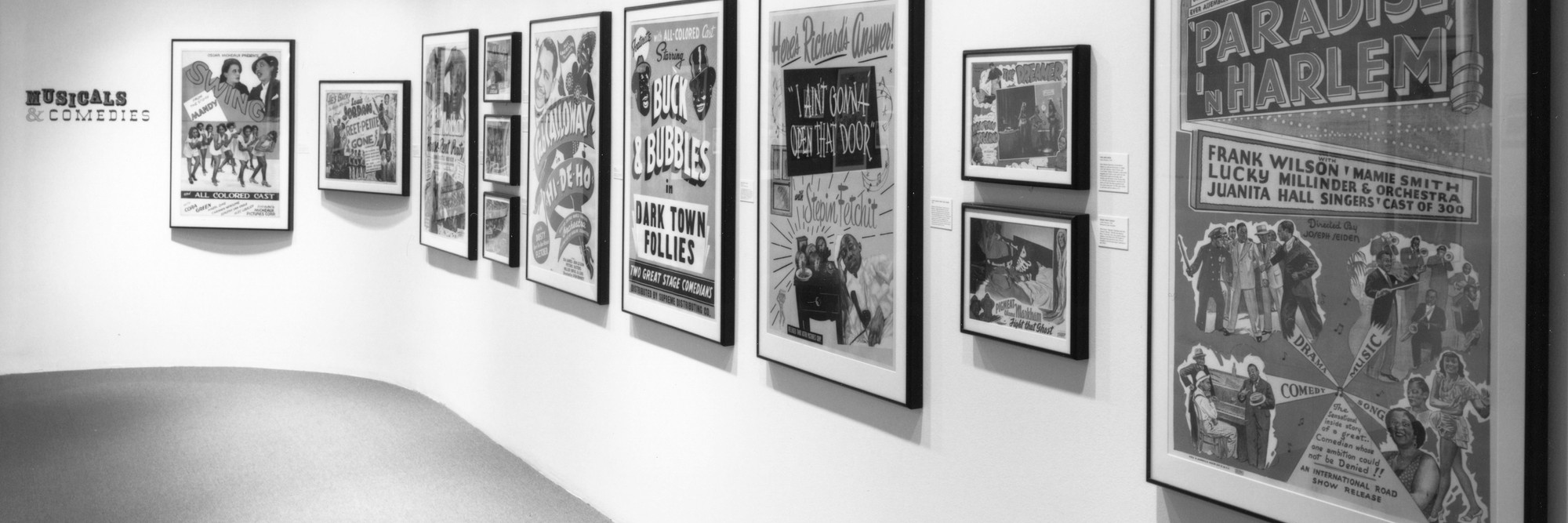 Installation view of Brought to Light: Black Cinema, 1921–1959 at The Museum of Modern Art, New York. Photo: Thomas Griesel