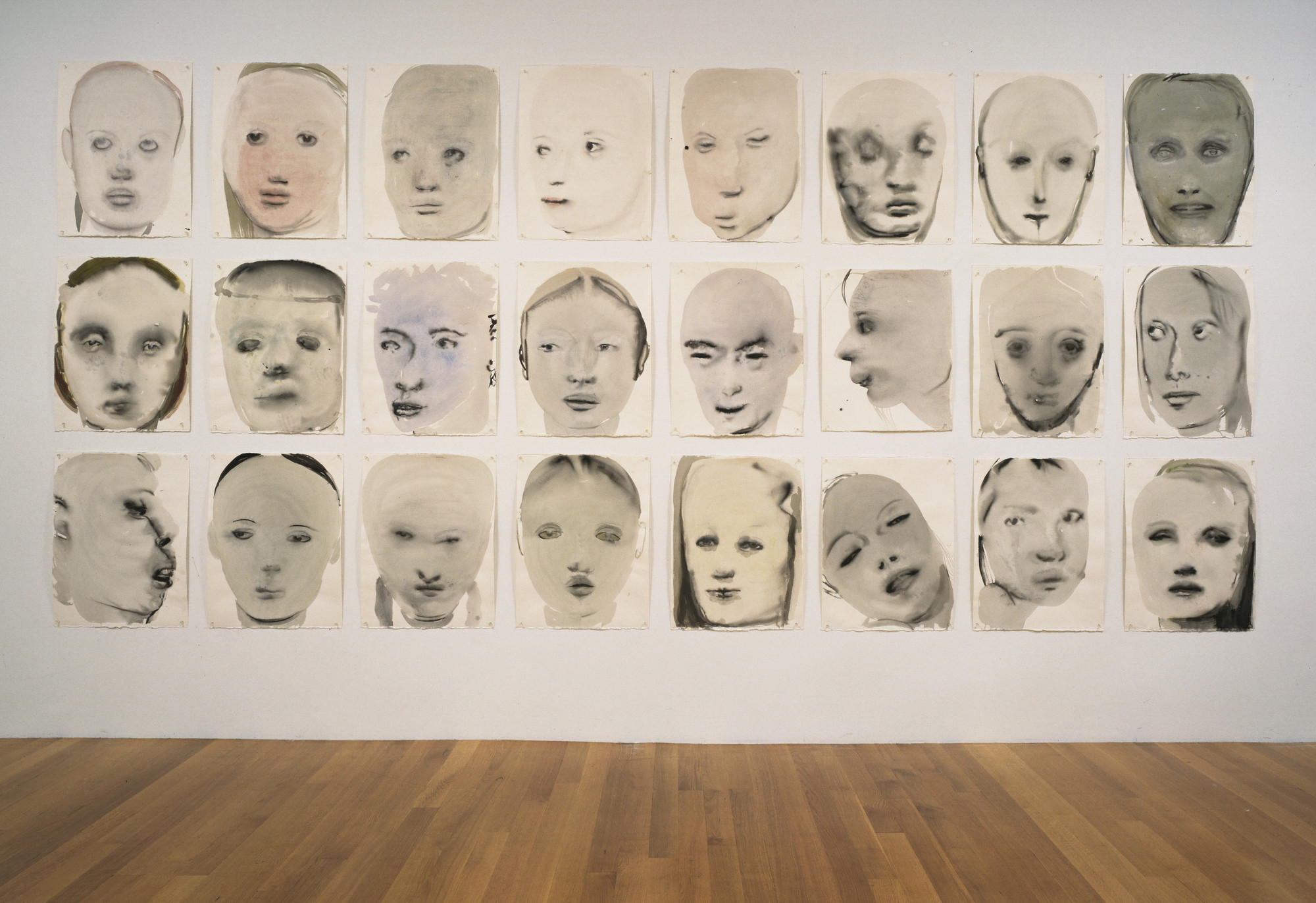 Marlene Dumas. Chlorosis (Love sick). 1994. Ink, gouache, and synthetic polymer paint on paper, each sheet: 26 × 19 1/2″ (66.2 × 49.5 cm). The Herbert and Nannette Rothschild Memorial Fund in memory of Judith Rothschild. © 2016 Marlene Dumas
