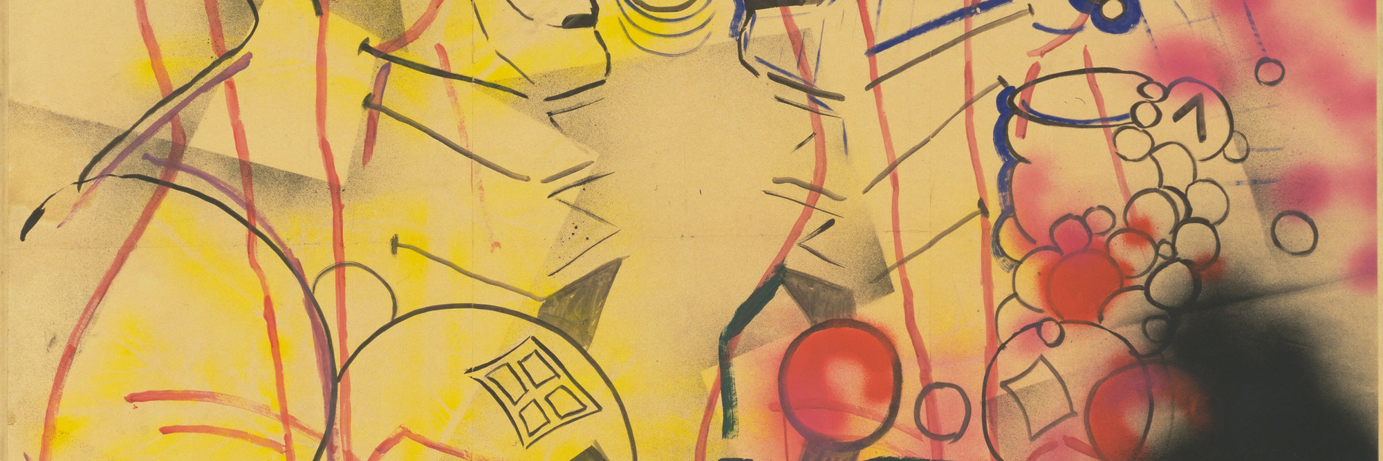 Sigmar Polke. Untitled. 1971. Watercolor, gouache, and synthetic polymer paint on paper mounted on canvas, 93 1/4 × 69 3/4″ (236.9 × 177.2 cm). Gift of the Dannheisser Foundation. © 2016 Estate of Sigmar Polke / Artists Rights Society (ARS), New York / VG Bild-Kunst, Bonn, Germany