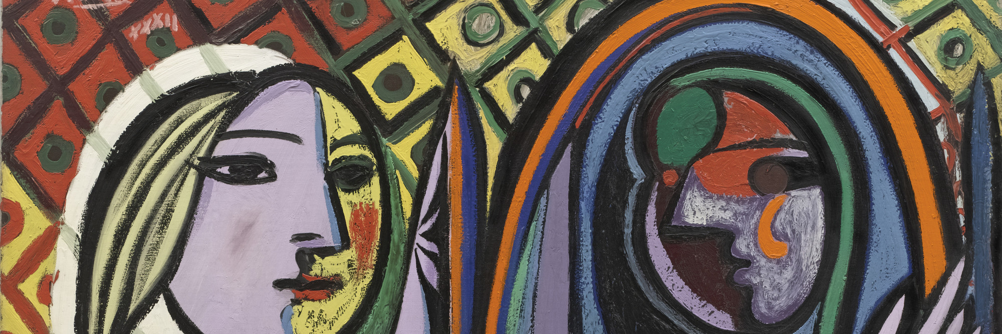 Pablo Picasso. Girl before a Mirror. Boisgeloup, March 1932. Oil on canvas, 64 × 51 1/4″ (162.3 × 130.2 cm). Gift of Mrs. Simon Guggenheim. © 2016 Estate of Pablo Picasso / Artists Rights Society (ARS), New York