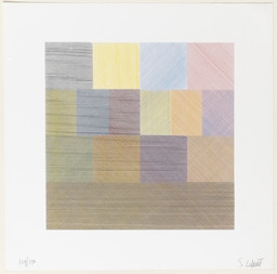 Sol LeWitt. Composite Series. 1970. One from a series of five screenprints, composition (each): 14 × 14″ (35.6 × 35.6cm); sheet (each): 20 × 20″ (50.8 × 50.8cm). Publisher: Sarah Lawrence Art Press, New York. Printer: John Campione, New York. Edition: 150. Alva Gimbel Fund. © 2016 Sol LeWitt / Artists Rights Society (ARS), New York