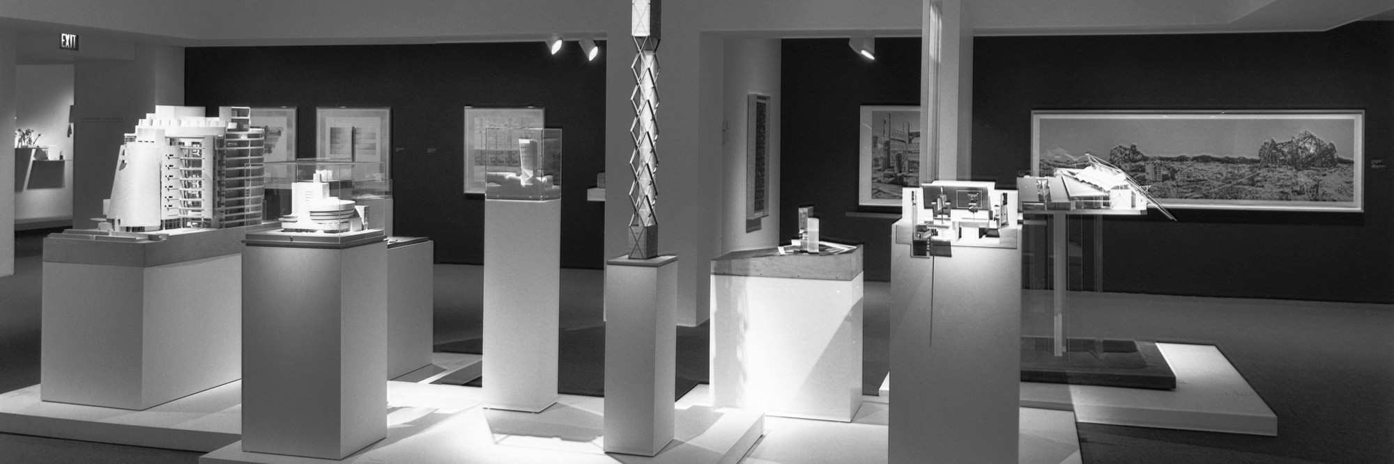 Installation view of Recent Gifts Honoring Philip Johnson’s Ninetieth Birthday at The Museum of Modern Art, New York. Photo: Erik Landsberg