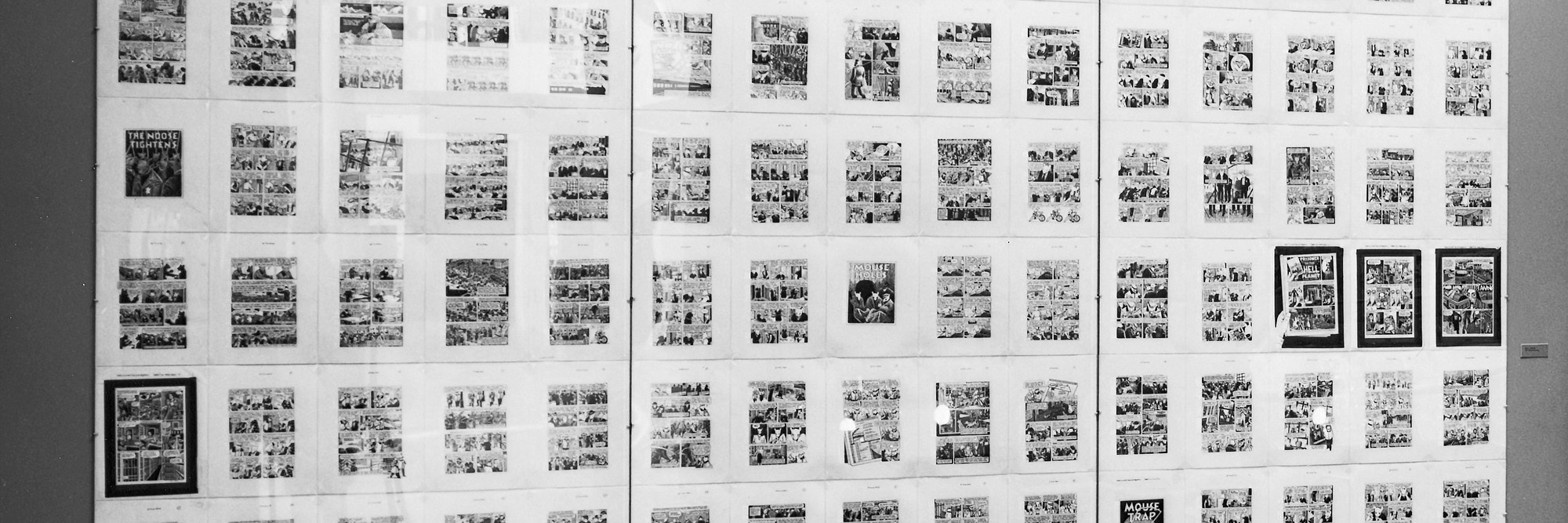 Installation view of Projects 32: Art Spiegelman at The Museum of Modern Art, New York. Photo: Mali Olatunji