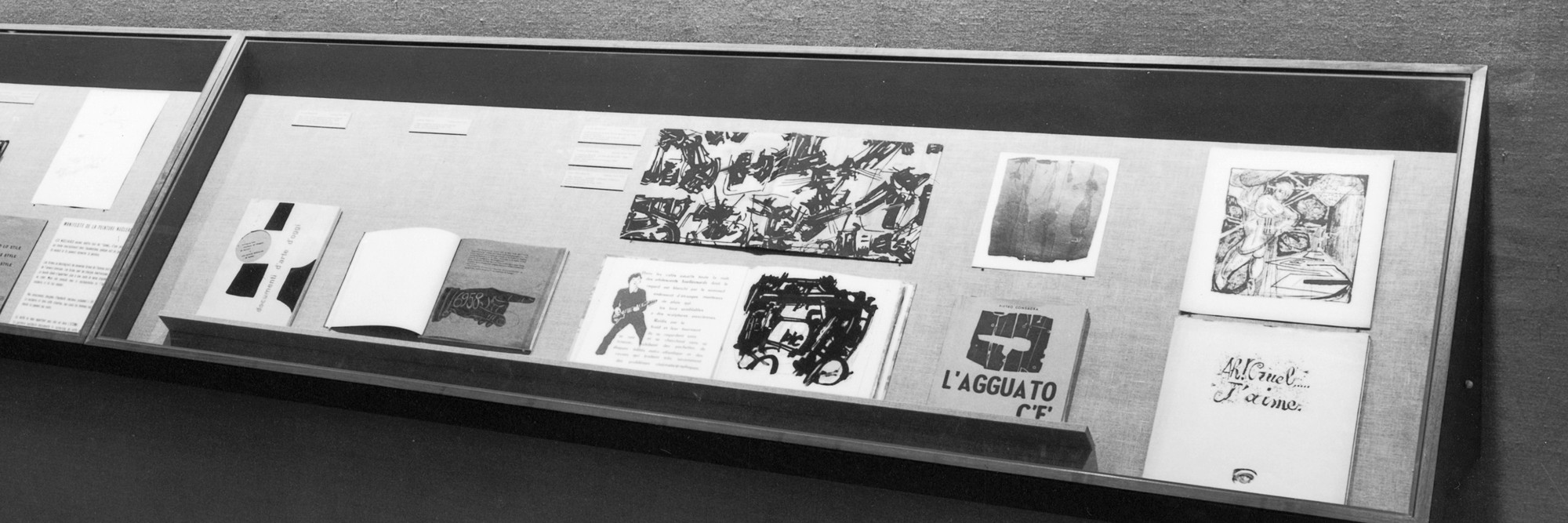 Installation view of The Artist and The Book in Twentieth-Century Italy at The Museum of Modern Art, New York. Photo: Mali Olatunji