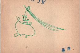Kai Althoff. Untitled. c. 1969. Felt-tip pen on paper, 8 1/4 × 11 11/16″ (21 × 29.7 cm). Collection the artist. © Kai Althoff